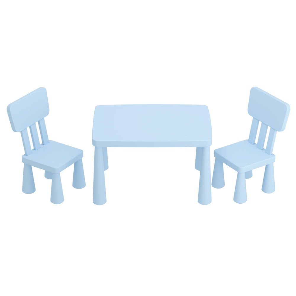 1 Keezi Kids Table and 2 Chairs Set Blue Chez Guru