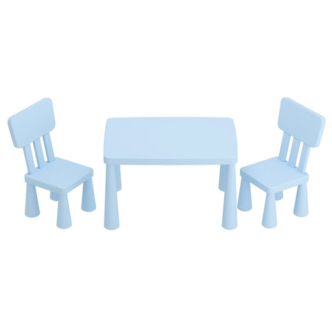 1 Keezi Kids Table and 2 Chairs Set Blue Chez Guru