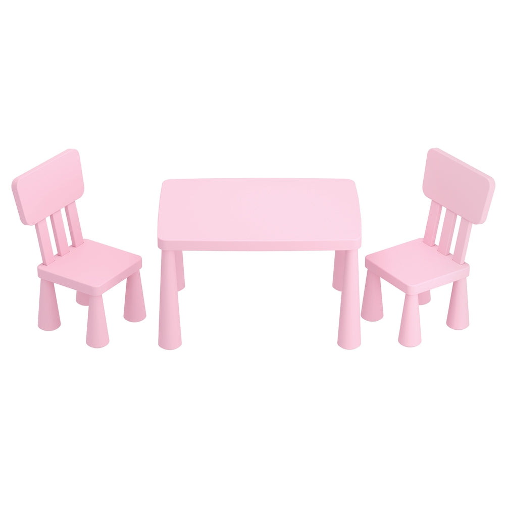 1 Keezi Kids Table and 2 Chairs Set Pink Chez Guru