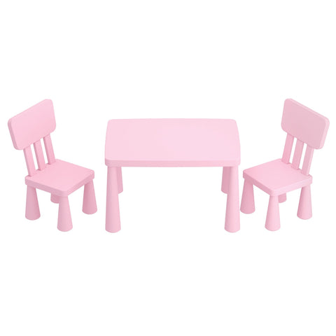 1 Keezi Kids Table and 2 Chairs Set Pink Chez Guru