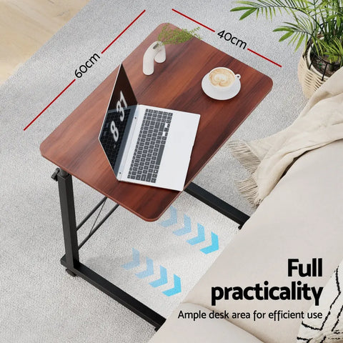 Artiss Laptop Desk Table Adjustable 60CM Dark Wood Chez Guru