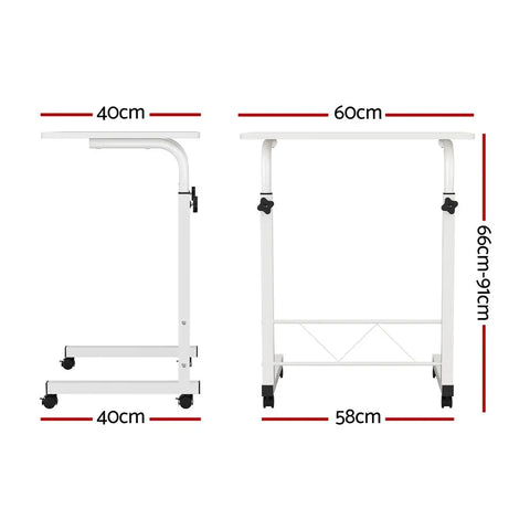 Artiss Laptop Desk Table Adjustable 60CM White Chez Guru