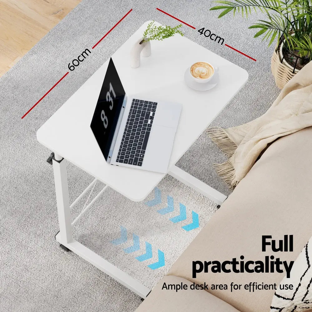 Artiss Laptop Desk Table Adjustable 60CM White Chez Guru