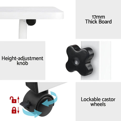 Artiss Laptop Desk Table Adjustable 60CM White Chez Guru