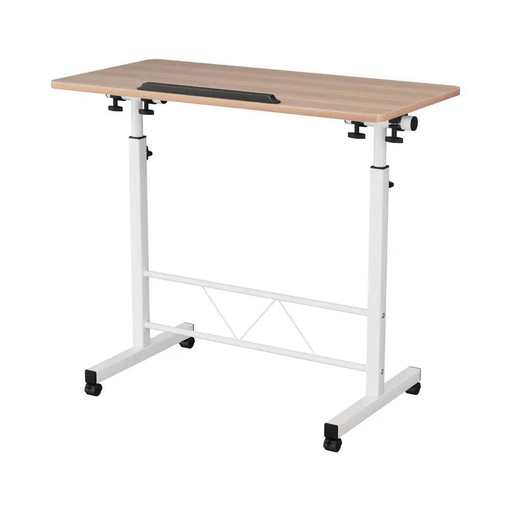 Artiss Laptop Desk Table Adjustable 80CM Light Wood Chez Guru