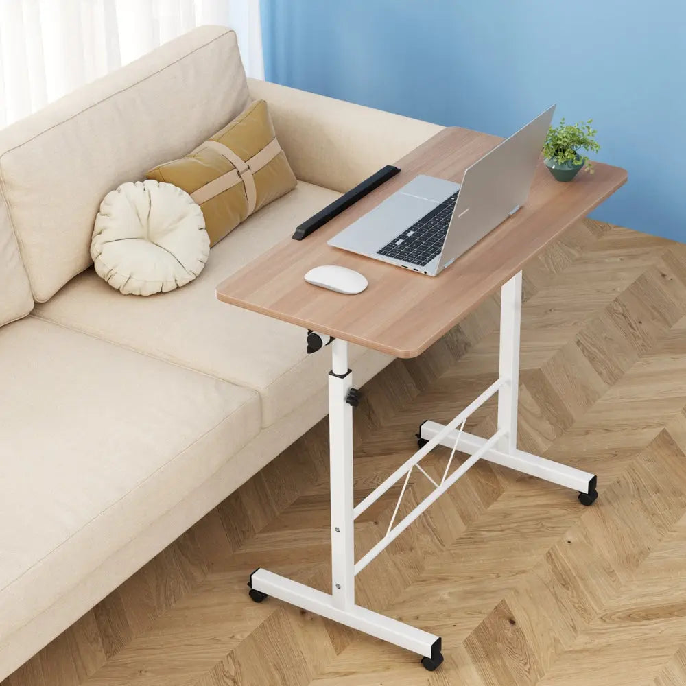 Artiss Laptop Desk Table Adjustable 80CM Light Wood Chez Guru
