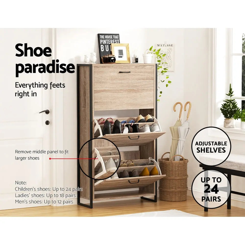 Artiss Shoe Rack Cabinet Adjustable Shelves 24 Pairs Tim Chez Guru