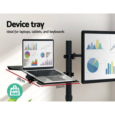 Artiss Monitor Arm Desk Mount Laptop Tray Chez Guru