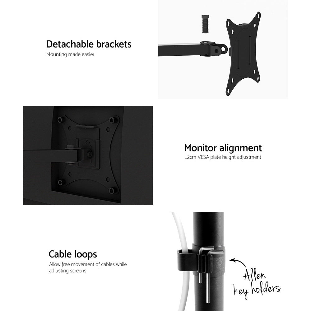 Artiss Monitor Arm Desk Mount Laptop Tray Chez Guru