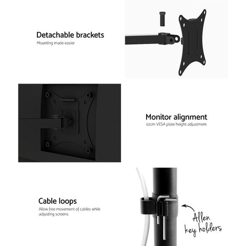 Artiss Monitor Arm Desk Mount Laptop Tray Chez Guru