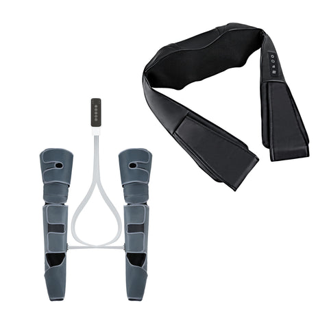 Livemor Electric Leg Foot Massager Air Wrap With Shiatsu Neck Massager Heating