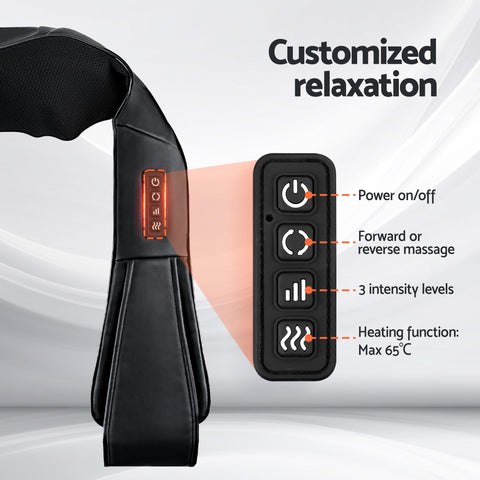 Livemor Electric Leg Foot Massager Air Wrap With Shiatsu Neck Massager Heating