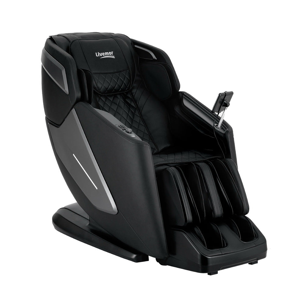 Livemor 4D Massage Chair Electric Recliner Home Massager Black Chez Guru