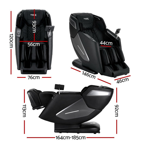 Livemor 4D Massage Chair Electric Recliner Home Massager Black Chez Guru