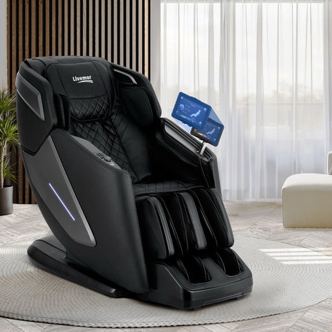 Livemor 4D Massage Chair Electric Recliner Home Massager Black Chez Guru