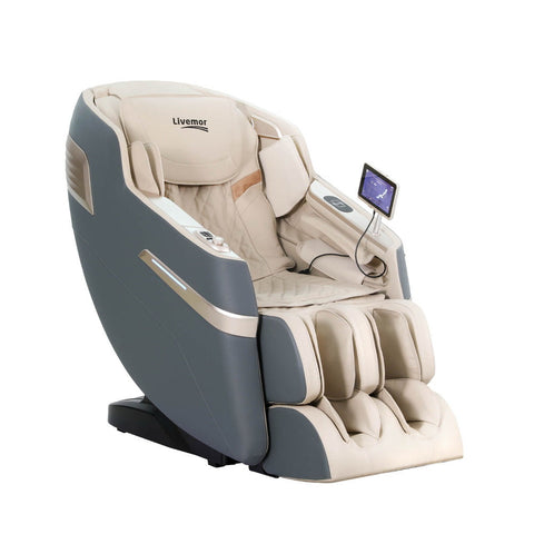 Livemor 4D Massage Chair Electric Recliner Home Massager Gray Sina Chez Guru