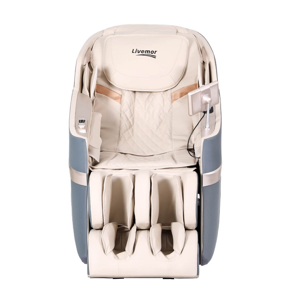 Livemor 4D Massage Chair Electric Recliner Home Massager Gray Sina Chez Guru
