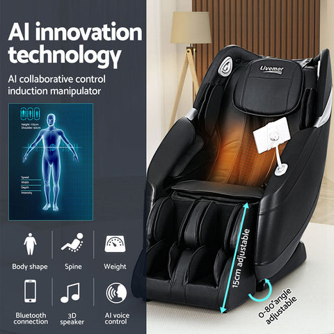 Livemor Massage Chair Electric Recliner Home 3D Massager Flynn Chez Guru