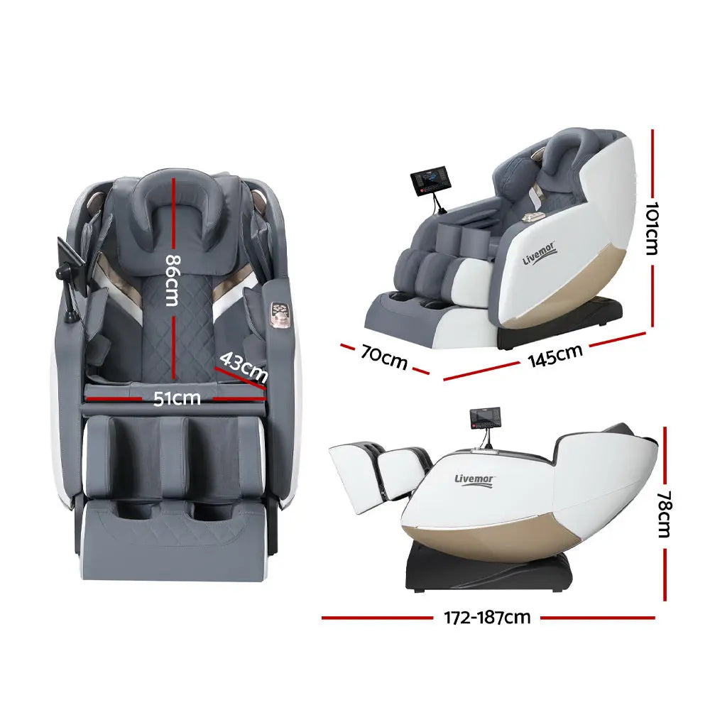 Livemor Massage Chair Electric Recliner Home Massager Beryl - Chez Guru