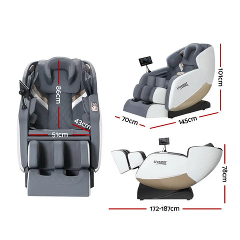 Livemor Massage Chair Electric Recliner Home Massager Beryl - Chez Guru