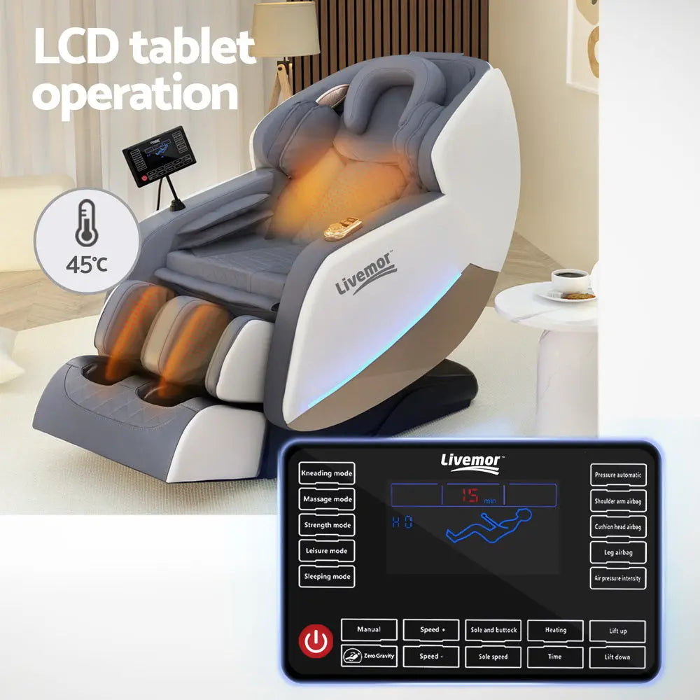 Livemor Massage Chair Electric Recliner Home Massager Beryl - Chez Guru