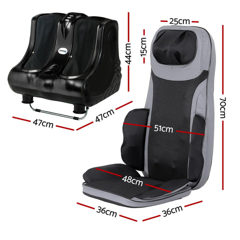 Livemor Massage Cushion Heating Massage Seats With Calf Foot Massager