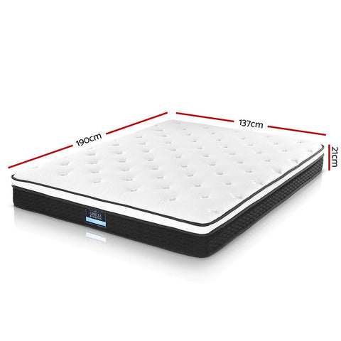 Giselle Bedding 21cm Mattress Euro Top Double Chez Guru