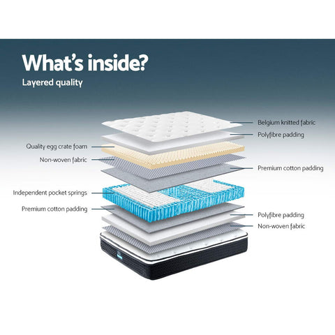 Giselle Bedding 21cm Mattress Euro Top Double Chez Guru