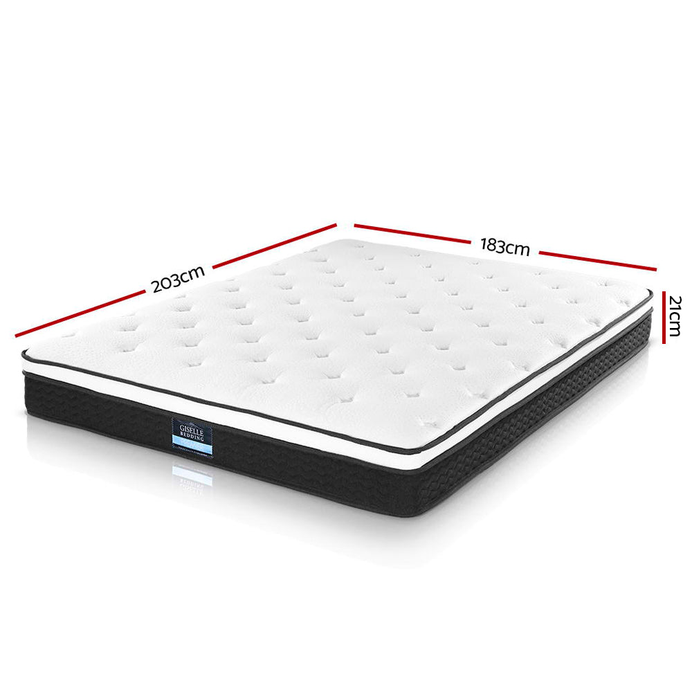 Giselle Bedding 21cm Mattress Euro Top King Chez Guru