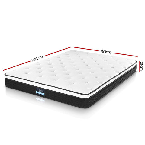Giselle Bedding 21cm Mattress Euro Top King Chez Guru