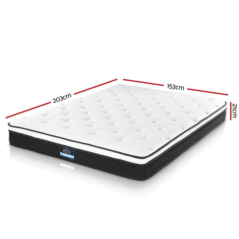 Giselle Bedding 21cm Mattress Euro Top Queen Chez Guru