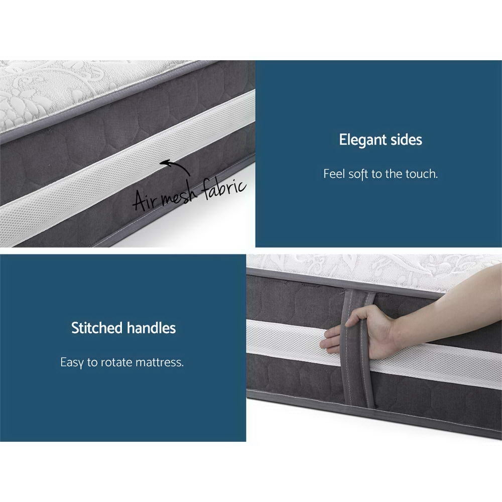 Giselle Bedding 30cm Mattress Pocket Spring King Single Chez Guru