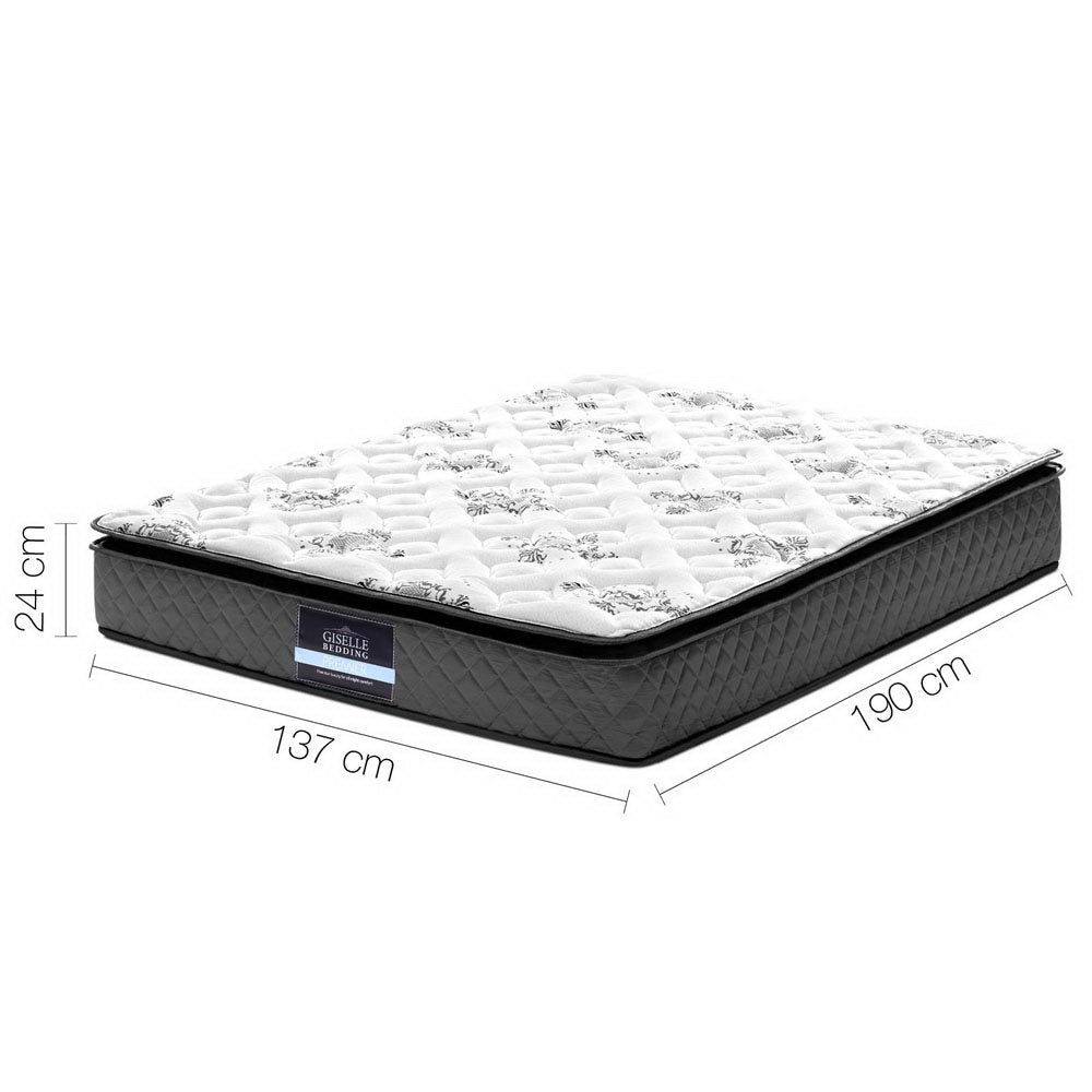 Giselle Bedding 24cm Mattress Pillow Top Double Chez Guru