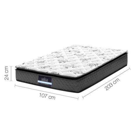 Giselle Bedding 24cm Mattress Pillow Top King Single Chez Guru
