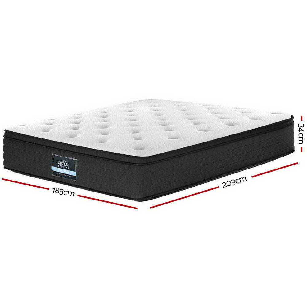 Giselle Bedding 34cm Mattress Euro Top King Chez Guru