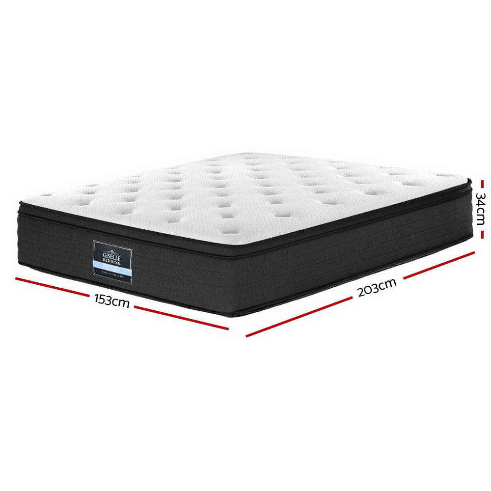 Giselle Bedding 34cm Mattress Euro Top Queen Chez Guru