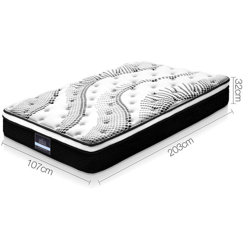Giselle Bedding 32cm Mattress Euro Top King Single Chez Guru