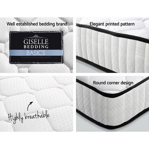 Giselle Bedding 21cm Mattress Tight Top Double Chez Guru