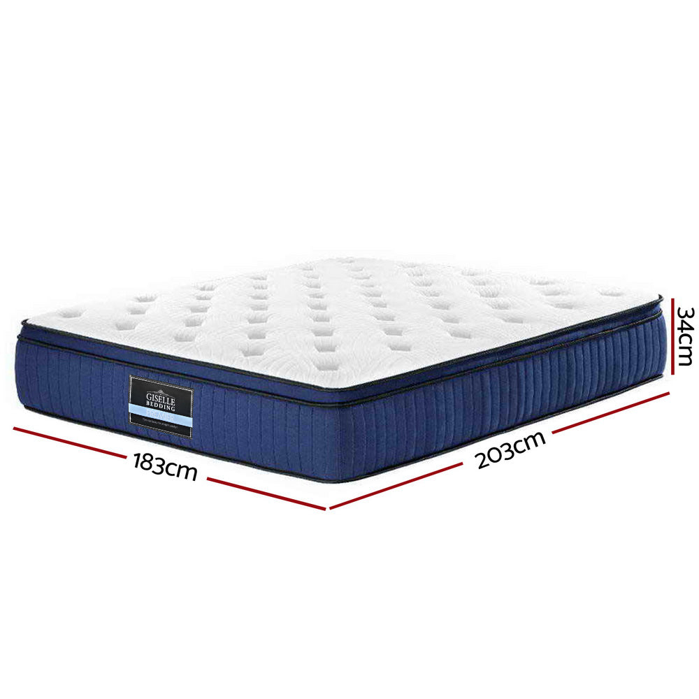 Giselle Bedding 34cm Mattress Cool Gel Memory Foam 7 Zone King Chez Guru