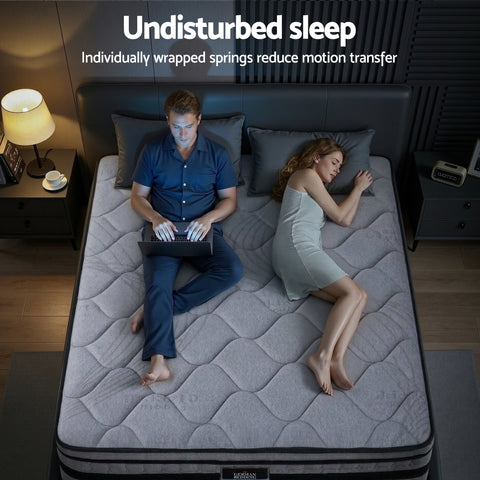 Giselle Bedding 34cm Queen Mattress Hybrid, Pocket Spring Bed Mattress