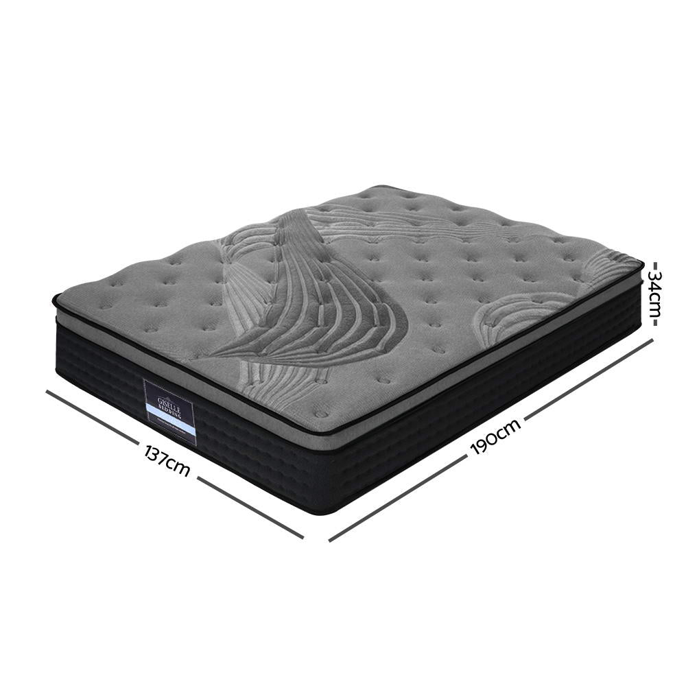 Giselle Bedding 34cm Mattress Bamboo Cover Double Chez Guru