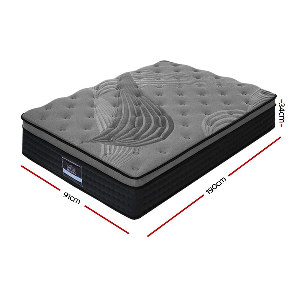 Giselle Bedding 34cm Mattress Bamboo Cover Single Chez Guru