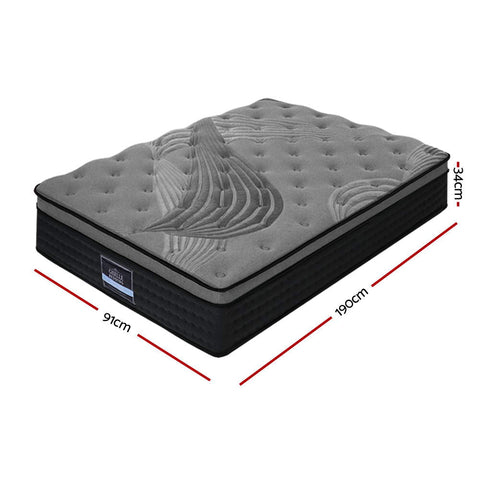 Giselle Bedding 34cm Mattress Bamboo Cover Single Chez Guru