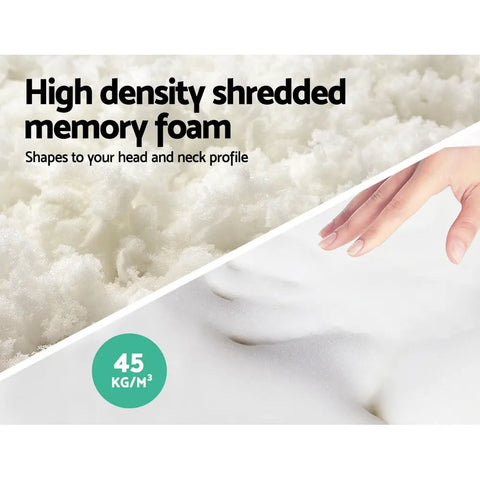 Giselle Bedding Memory Foam Pillow 19cm Thick Twin Pack Chez Guru