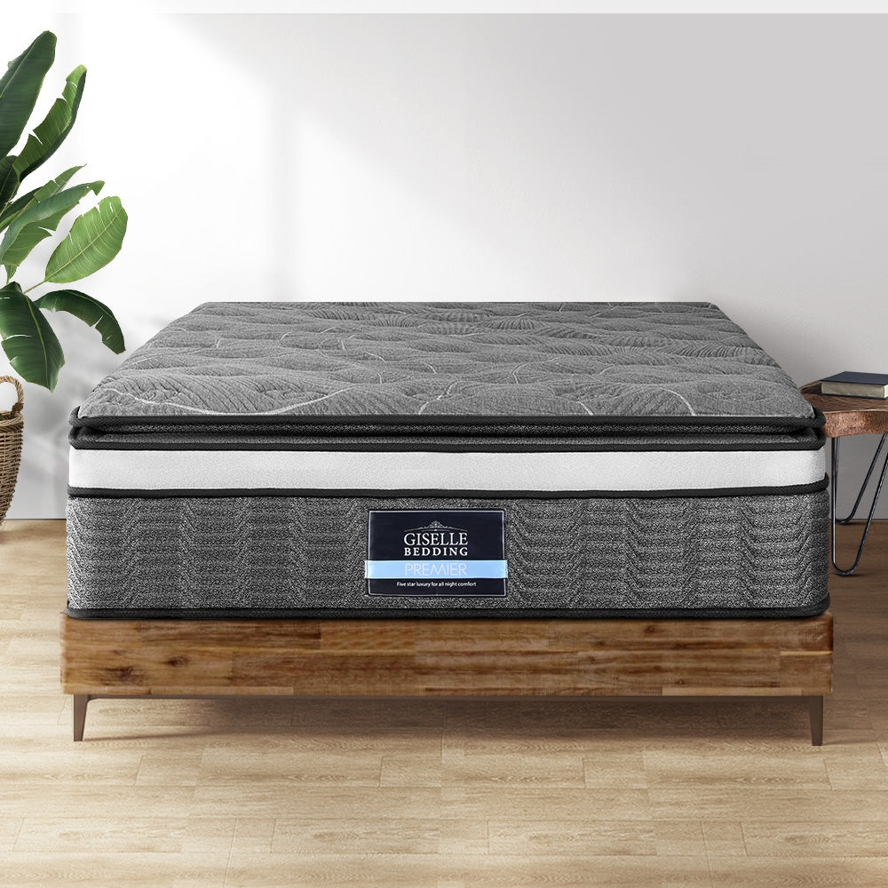 Giselle Bedding 34cm Mattress Double Layer Pocket Spring Double Chez Guru