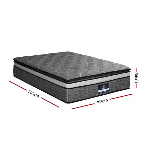 Giselle Bedding 34cm Mattress Double Layer Pocket Spring King Chez Guru