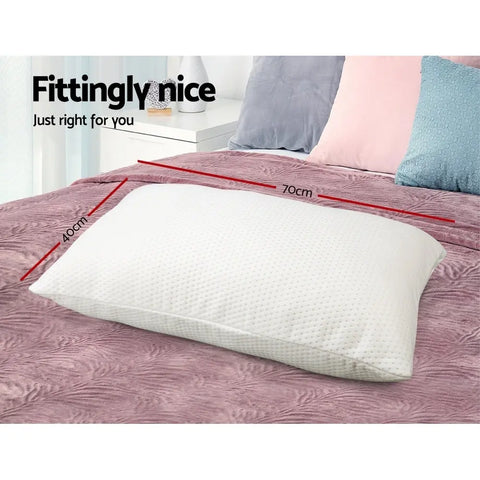 Giselle Bedding Memory Foam Pillow 13cm Thick Twin Pack Chez Guru