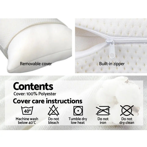 Giselle Bedding Memory Foam Pillow 13cm Thick Twin Pack Chez Guru