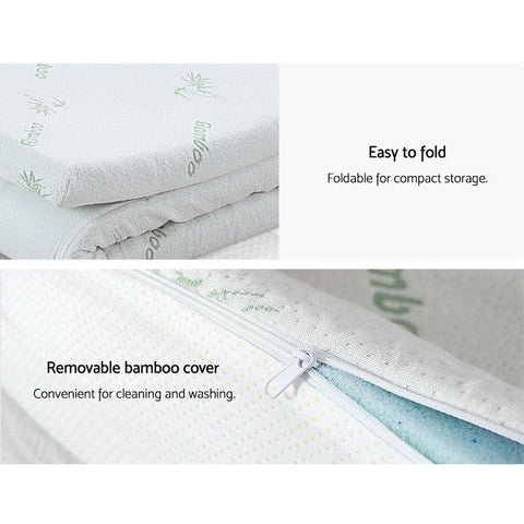 Giselle Bedding Memory Foam Mattress Topper 11-Zone 8cm Double Chez Guru