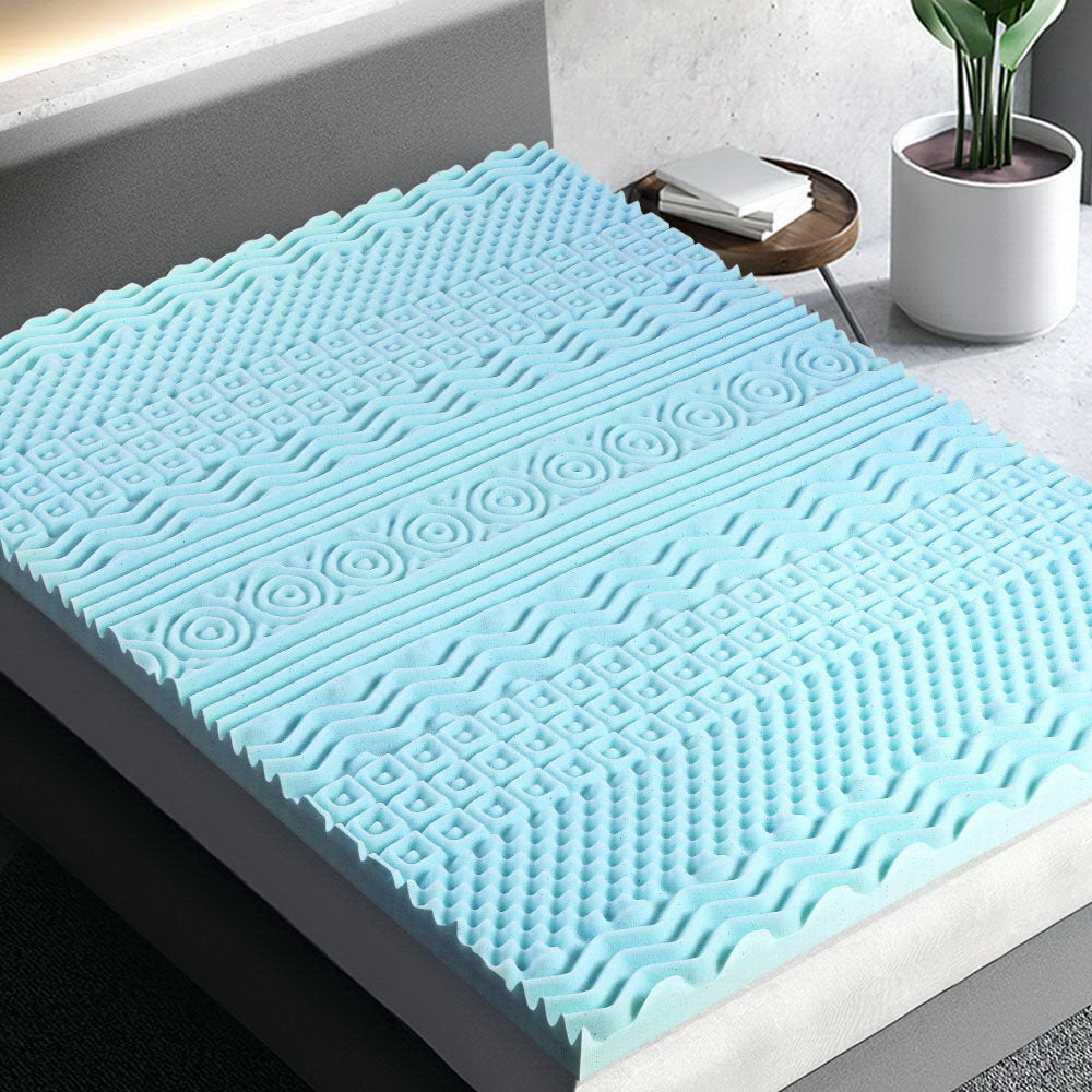 Giselle Bedding Memory Foam Mattress Topper 11-Zone 8cm Double Chez Guru
